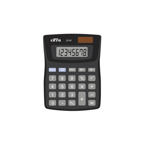 [CALCDT67] Calculadora de Escritorio DT-67 Cifra