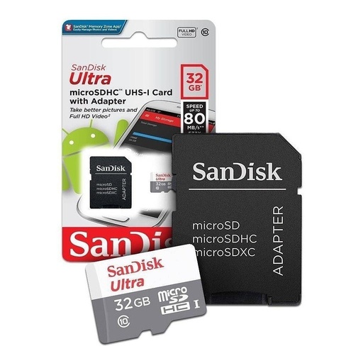 [SDSQUNS-032G-GN3MA] Memoria 32GB Micro SDHC Ultra con Adaptador Sandisk
