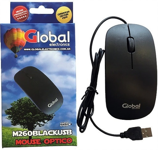 [M260BLACKUSB] Mouse Optico USB M260 Global