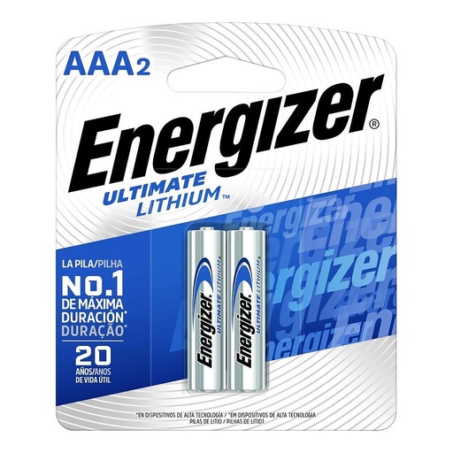 [925601] Pilas AAA Litio Ultimate Blister x2 Energizer