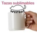 Taza Polimero Sublimable Apilable Workat 11 oz