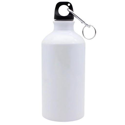 Botella Sublimable de Aluminio Blanca con Tapa Deportiva Hoppi Sublimable